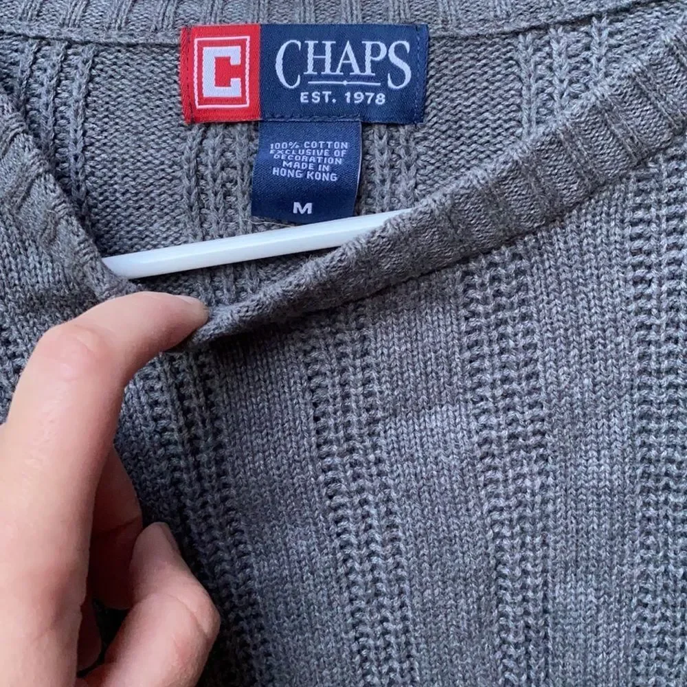 Chaps Gray Sweater sz. M